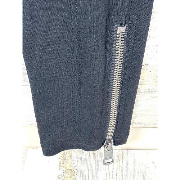 Burberry Brit Womens Large Black Knit Riding Zip Skinny Leggings Designer - Picture 3 of 7